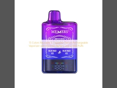 15 रंग पुनः प्रयोज्य ई सिगरेट डिवाइस 650mAh बैटरी और 22000 पफ के साथ रिचार्जेबल वाष्पीकरण